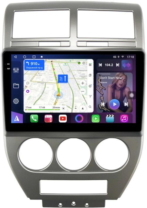 Магнитола для Jeep Compass 2006-2010 - FarCar 9615 монитор 10.36" QLED на Android 14, TS18, CarPlay, 4G SIM-слот
