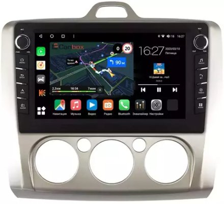 Магнитола для Ford Focus 2 2004-2011 (кондиционер) - Canbox 9157 Android 10, ТОП процессор, CarPlay, 4G SIM-слот