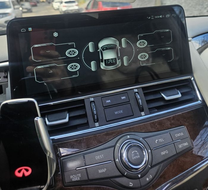 Магнитола для Infiniti QX56/QX80 2010-2019 (поддержка Bose, 360 и мониторов) - Kuberg SL-N1230 Android 12, 8ГБ-128ГБ, SIM-слот, CarPlay, 2K