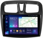 Магнитола для Renault Logan 2, Sandero 2 2014+ (рамка 10) - Teyes CC3-2K QLed Android 10, Быстрая, SIM-слот, CarPlay