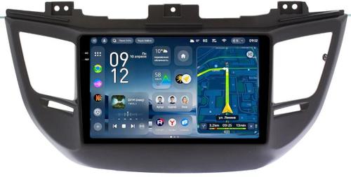 Магнитола для Hyundai Tucson 3 2015-2018 (штатная КЗВ, рамка черная) - Teyes CC4-PRO монитор 9.5" 2K QLED на Android 13, Snapdragon 778G, ИИ, CarPlay, DSP, 4G SIM-слот