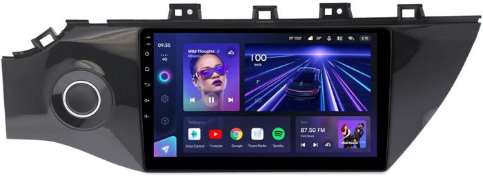Магнитола для KIA Rio 4, Rio X-Line 2017-2020 (рамка под 9" с кнопкой) - Teyes CC3 Android 10, Быстрая, CarPlay, SIM-слот