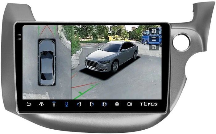 Магнитола для Honda FIT 2 2007-2014, FIT Shuttle - Teyes CC3-2K-360 на Android 10, 2K QLED, 6Гб+128Гб, CarPlay, 4G SIM-слот, 4 камеры в комплекте