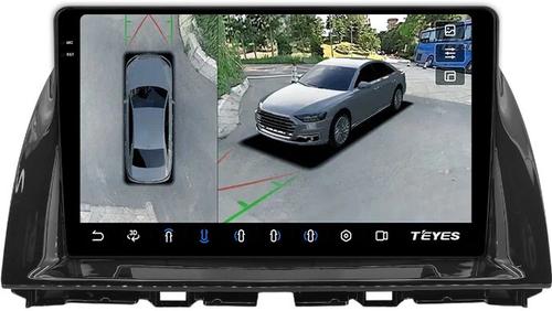 Магнитола для Mazda CX-5 2011-2017 (рамка 10) - Teyes CC3-2K-360 на Android 10, 2K QLED, 6Гб+128Гб, CarPlay, 4G SIM-слот, 4 камеры в комплекте