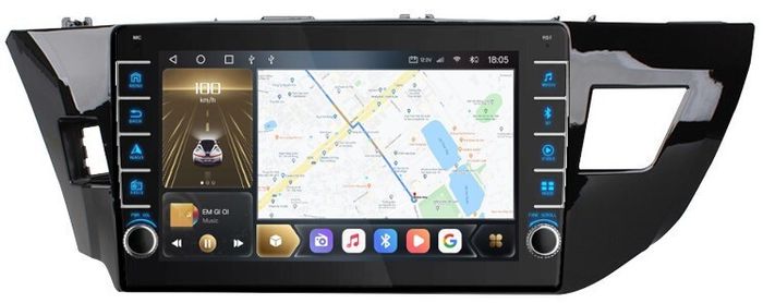 Магнитола для Toyota Corolla 2013-2016 - Kuberg OL-1603 (кнопки и крутилки), Android 12, TS10, CarPlay, 4G SIM-слот