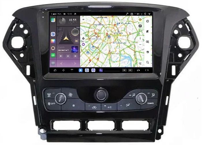 Магнитола для Ford Mondeo 4 2010-2014 - Kuberg SF-9281-2 (рамка 9") QLed+2K, Android 13, UIS7870 (DUDU7), CarPlay, SIM-слот