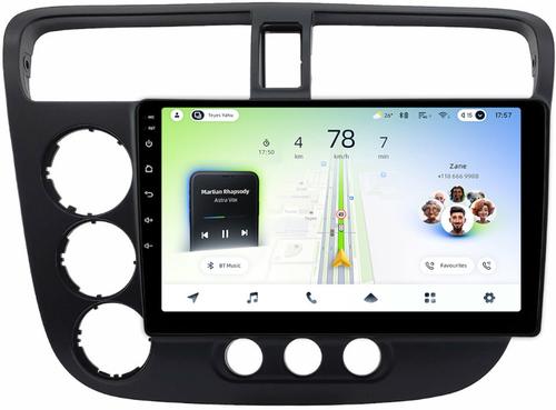 Магнитола для Honda Civic 7 2001-2005 левый руль - Teyes CC4L монитор 9" IPS на Android 14, Быстрая, Snapdragon 662, CarPlay, 4G SIM-слот