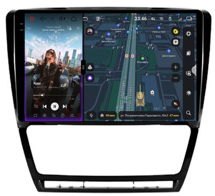 Магнитола для Skoda Octavia A5 2004-2013 (климат)- Redpower 85005B PRO/PROmax ТОП звук, 2K QLED, Android 14, CarPlay, 4G SIM-слот