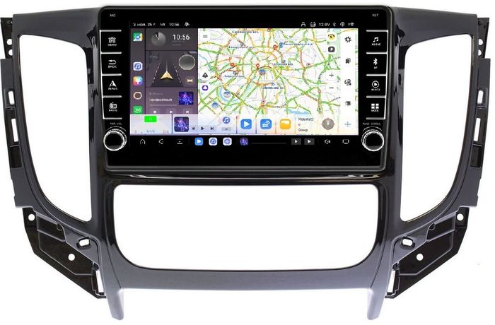 Магнитола для Mitsubishi L200 5 2015-2019 (климат), Pajero Sport 3 2016-2023 (МКПП), FIAT Fullback - Kuberg OL-9567-2 (кнопки и крутилки) Android 13, Быстрая, CarPlay, 4G SIM-слот