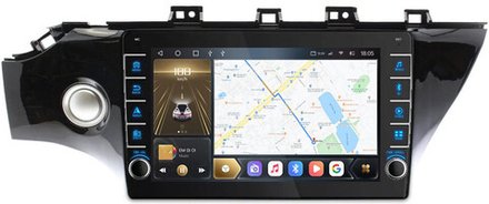 Магнитола для KIA Rio 4, Rio X-Line 2017-2020 (рамка 10" с кнопкой) - Kuberg OL-1742-2 (кнопки и крутилки), Android 12, TS10, CarPlay, 4G SIM-слот
