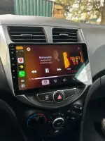 Магнитола для Hyundai Solaris (рамка серебристо-черная) 2010-2016 - Vaycar VA23-0067 на Android 13, Быстрая, 4G SIM-слот