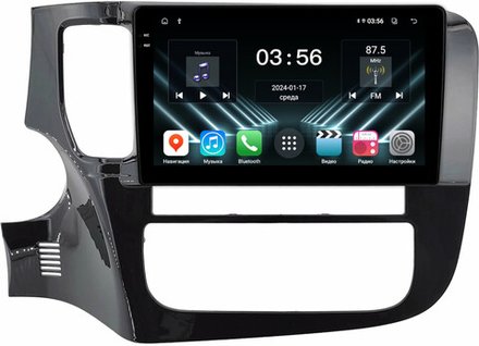 Магнитола для Mitsubishi Outlander 3 2012-2024 (овальный климат, Китай) - FarCar DX9-7163-9C монитор 9.5" IPS на Android 13, 4+64Гб, CarPlay