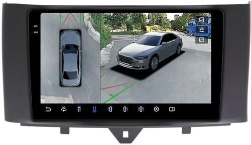 Магнитола для Smart ForTwo W451 2010-2015 - FarCar BX9-360-9653F1 монитор 9.5" 2K QLED на Android 13, 6Гб+128Гб, CarPlay, 4G SIM-слот, 4 камеры в комплекте