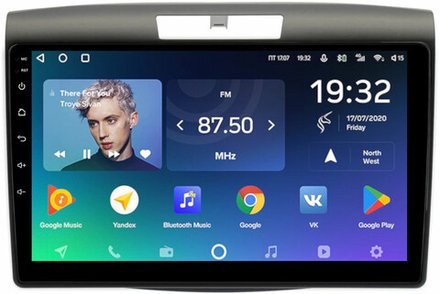 Магнитола для Honda CR-V 4 2012-2016 (маленькая рамка 9) - Teyes CC2 PLUS на Android 10, ТОП процессор, 4Гб+64Гб, 4G SIM-слот
