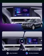Магнитола для Lexus RX270, RX350 AL10 2009-2013 (ШГУ монохром, джойстик в комплекте, рамка тип 2) - Teyes CC2 PLUS монитор 9" QLED на Android 10, ТОП процессор, 4Гб+64Гб, 4G SIM-слот