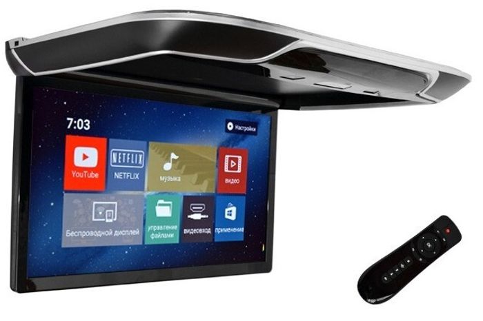 Монитор потолочный - ERGO ER22AND с экраном 22” (1920х1080 FullHD, Android,Смарт ТВ, 3+32Gb) черн