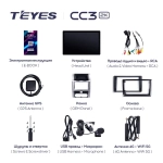 Магнитола для Nissan X-Trail 2007-2014 (T31) - Teyes CC3-2K-360 монитор 13", QLED+2K, Android 10, 4G SIM-слот, CarPlay, 6/128 ГБ, 4 камеры в комплекте