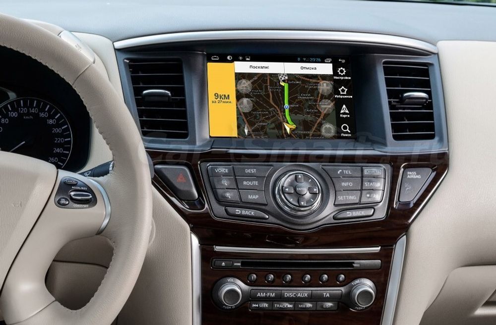 Навигационный блок для Nissan Pathfinder (R52) 2014-2021 - Kuberg YF-5-9-7/5-8-7 на Android 9, 6-ТУРБО ядер и 4ГБ-64ГБ
