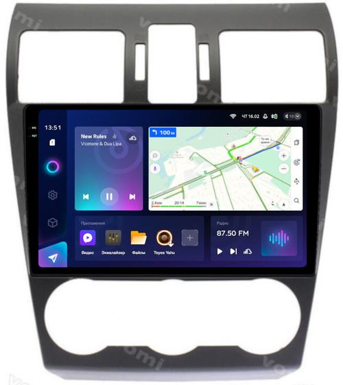 Магнитола для Subaru Forester 4 2012-2015, Impreza 4, XV (без штатной КЗВ) - Teyes CC3-2K QLed Android 10, ТОП процессор, SIM-слот, CarPlay