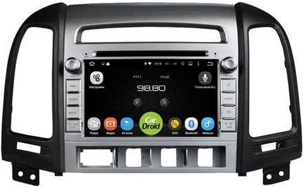 Магнитола для Hyundai Santa Fe 2010-2012 (4 отверстия под кнопки) - Airok RD-2001 на Android 10, 8-ядер, 4ГБ-32ГБ