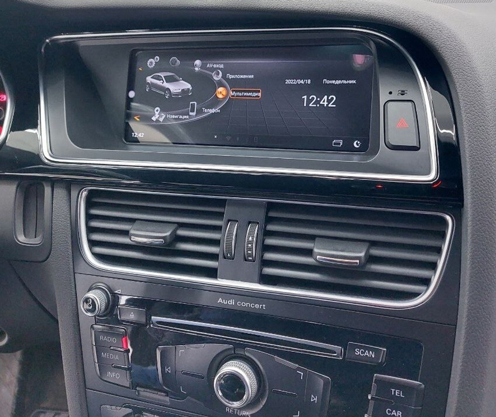 Магнитола для Audi A5 (8T) 2007-2016 (с джойстиком MMI) - RDL-9605MMI монитор 8.8" на Android 13, 8Гб+128Гб, CarPlay, 4G SIM-слот
