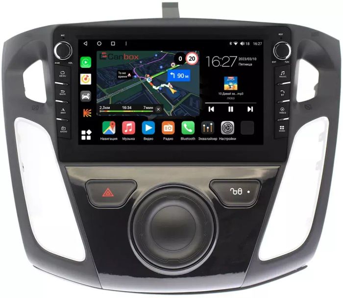 Магнитола для Ford Focus 3 2011-2019 (поддержка автопарковки) - Canbox 9065 Android 10, Быстрая, CarPlay, 4G SIM-слот