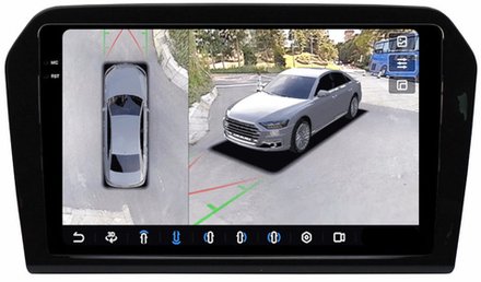 Магнитола для Jetta VA3 2019+ - FarCar BX9-360-9512-VA3 монитор 9.5" 2K QLED на Android 13, 6Гб+128Гб, CarPlay, 4G SIM-слот, 4 камеры в комплекте