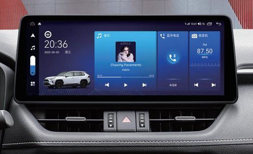 Магнитола для Toyota RAV4 2019-2022 - Kuberg HP-T1201 монитор 12.3", Android 12, 6Гб+128Гб, CarPlay, 4G SIM-слот