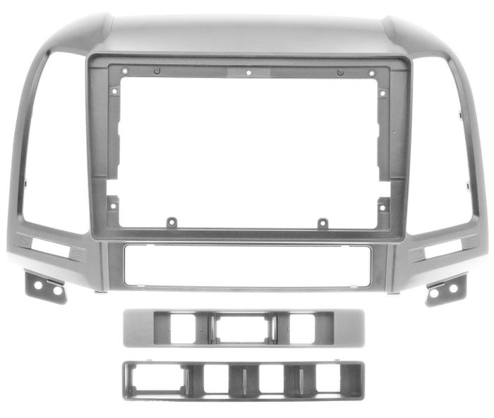 Комплект рамки с разъёмами 9" Hyundai Santa Fe 2006-2012 silver