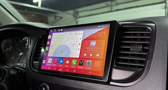 Магнитола для Peugeot Traveller/Expert, Citroen SpaceTourer/Jumpy, Opel Zafira Life/Vivaro - Kuberg QLed, Android 13, Быстрейшая, CarPlay, SIM-слот