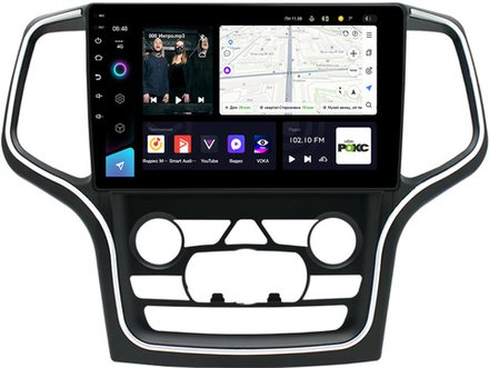 Магнитола для Jeep Grand Cherokee WK2 2013-2021 (взамен 8.4" экрана) - Teyes CC3 QLED 10" монитор на Android 10, ТОП процессор, CarPlay, 4G SIM-слот, 4/32 Гб