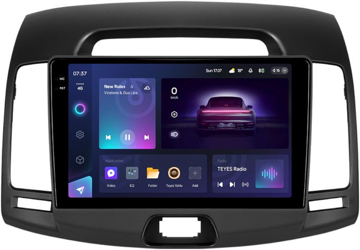 Магнитола для Hyundai Elantra 4 2006-2011 - Teyes CC3-2K монитор 9.5" 2K QLED на Android 10, Быстрая, CarPlay, 4G SIM-слот