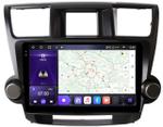 Магнитола для Toyota Highlander 2 2007-2013 XU40 - Kuberg OL-1431-1 QLed+2K, Android 12, Быстрая, CarPlay, 4G SIM-слот (крутилки декоративные)