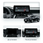 Магнитола для Toyota Venza 2, Harrier 4 XU80 2020+ (экран климата снизу, рамка LUX) - FarCar монитор 12.3" 2K QLED на Android 14, TS10, CarPlay, 4G SIM-слот