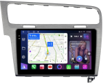 Магнитола для Volkswagen Golf 7 2012-2020 (рамка серебро) - FarCar 257S монитор 10.36" QLED на Android 14, TS18, CarPlay, 4G SIM-слот