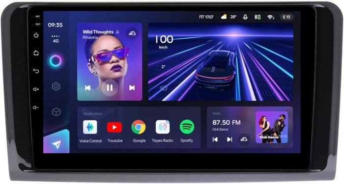 Магнитола для Mercedes-Benz GL (X164), ML (W164) 2005-2012 (рамка глянцевая) - Teyes CC3 на Android 10, Быстрая, QLED, CarPlay, 4G SIM-слот