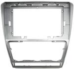 Магнитола для Skoda Octavia A5 2004-2013 (рамка серебро) - Teyes LUX ONE ROUND монитор 12.3" 2K QLED на Android 10, Быстрая, CarPlay, 4G SIM-слот