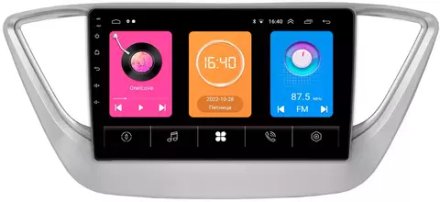 Магнитола для Hyundai Solaris 2 2017-2022, Solaris HS 2024+ -  GT9-9039 на Android 10, 2ГБ-16ГБ