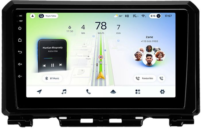 Магнитола для Suzuki Jimny 4 2018+ (штатная КЗВ) - Teyes CC4L-DTS монитор 9" IPS, Android 14, Быстрая, Snapdragon 662, CarPlay, 4G SIM-слот