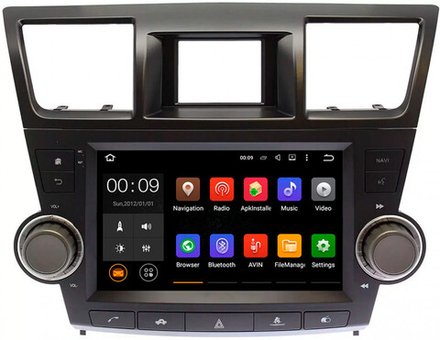 Магнитола для Toyota Highlander 2 2007-2013 XU40 - AIROC 2K RX-1122B Android 13, QLed+2K,  ТОП процессор, 8/128, CarPlay, SIM-слот (кнопки + крутилки)