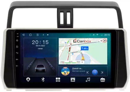 Магнитола для Toyota Land Cruiser Prado 150 2017-2023 - Canbox 1038/1058 Android 10, 8-ядер, SIM-слот