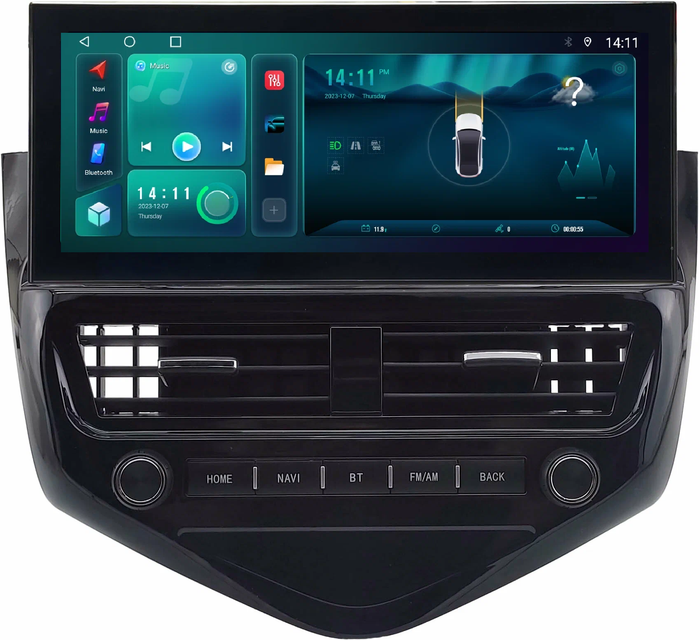 Магнитола для Chevrolet Cruze 1 2009-2012 - Kuberg монитор 12.3" в стиле LEXUS на Android 12, Быстрая, CarPlay, 4G SIM-слот