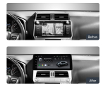 Магнитола для Toyota Land Cruiser Prado 150 2017-2019 (без 360) - Teyes LUX ONE монитор 12.3" 2K QLED на Android 10, CarPlay, 4G SIM-слот, 6/128ГБ