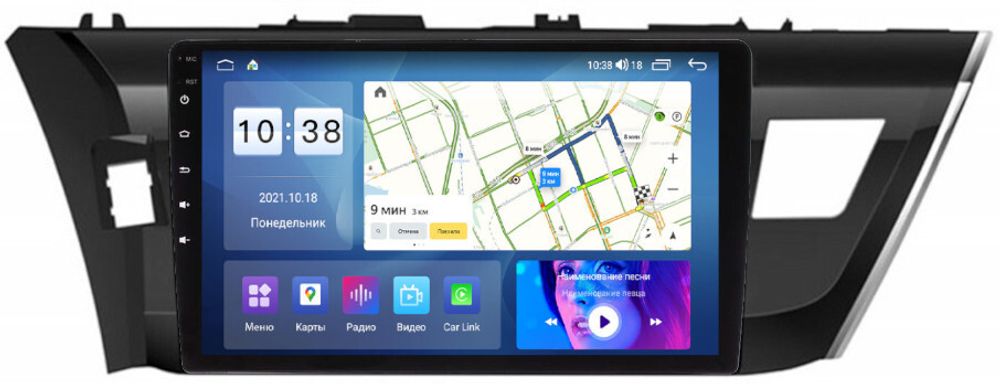 Магнитола для Toyota Corolla 2013-2016 - Parafar PF307UHD на Android 13, QLED, ТОП процессор, 8Гб+128Гб, CarPlay, 4G SIM-слот