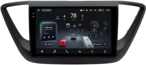 Магнитола для Hyundai Solaris 2 2017-2022 / Solaris HS (без штатной КЗВ, рамка черная матовая) - Teyes CC4-PRO монитор 9.5" 2K QLED на Android 13, Быстрейшая, Snapdragon 778G, ИИ, CarPlay, DSP, 4G SIM-слот