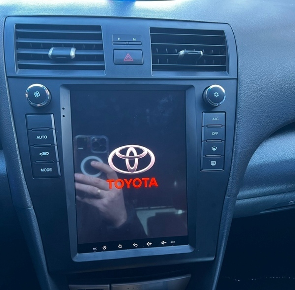 Магнитола для Toyota Camry 40 2006-2011 (климат, рамка с крутилками черная) - Teyes TPRO 2 монитор 9.7" QLED в стиле "Тесла" на Android 10, TS10, 4G SIM-слот