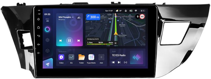 Магнитола для Toyota Corolla E180 2012-2016 (штатная КЗВ) - Teyes CC3L монитор 10" IPS на Android 10, CarPlay, 4G SIM-слот