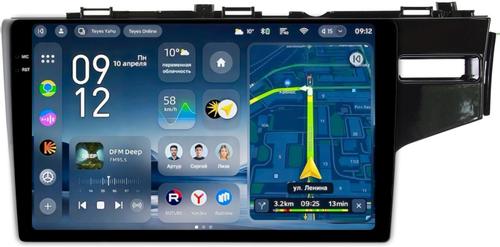 Магнитола для Honda Fit 3 2013-2020 (без штатной КЗВ) - Teyes CC4-PRO монитор 10.36" 2K QLED на Android 13, Snapdragon 778G, ИИ, CarPlay, DSP, 4G SIM-слот