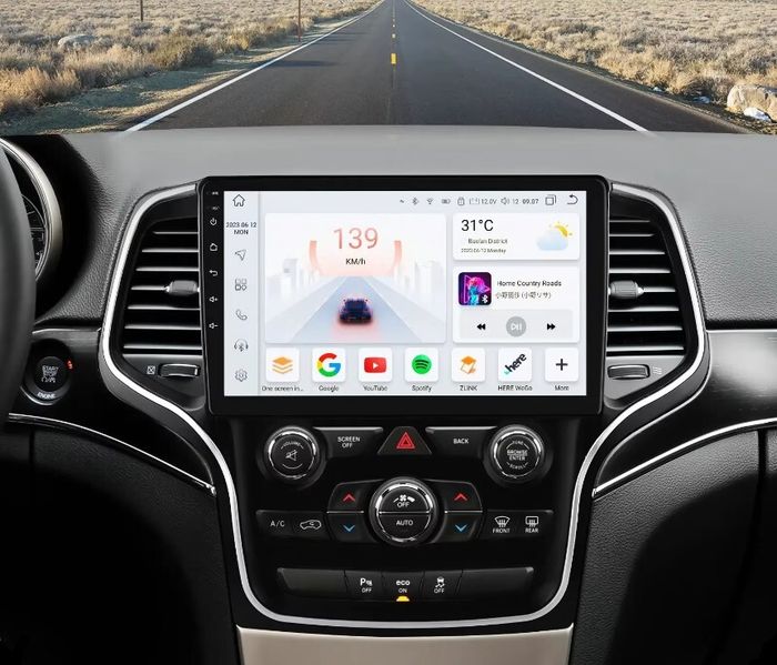 Магнитола для Jeep Grand Cherokee WK2 2013-2021 (взамен 8.4" экрана) - Teyes CC3L IPS 10" монитор на Android 10, 8-ядер, CarPlay, 4G SIM-слот