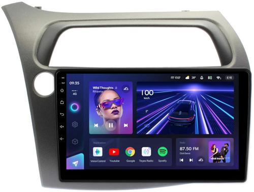 Магнитола для Honda Civic 8 хэтчбэк 2006-2011 левый руль - Teyes CC3L монитор 9" IPS на Android 10, 8-ядер, CarPlay, 4G SIM-слот